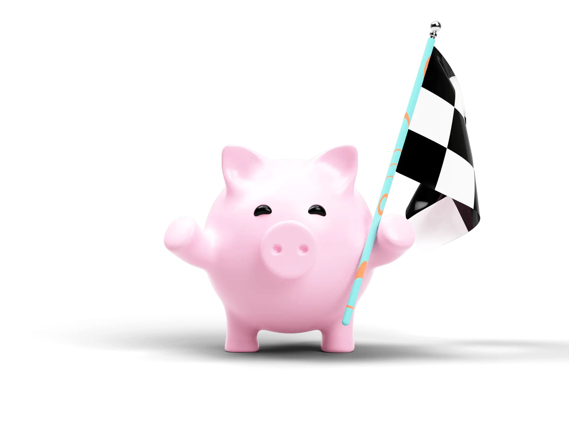 MyChoice Piggy Bank with Checkered Finish Flag