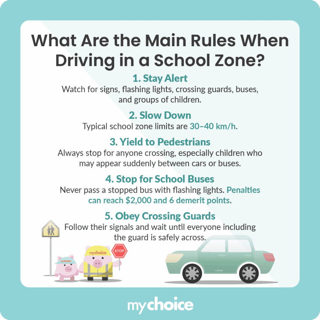 What Are the Main Rules When Driving in a School Zone