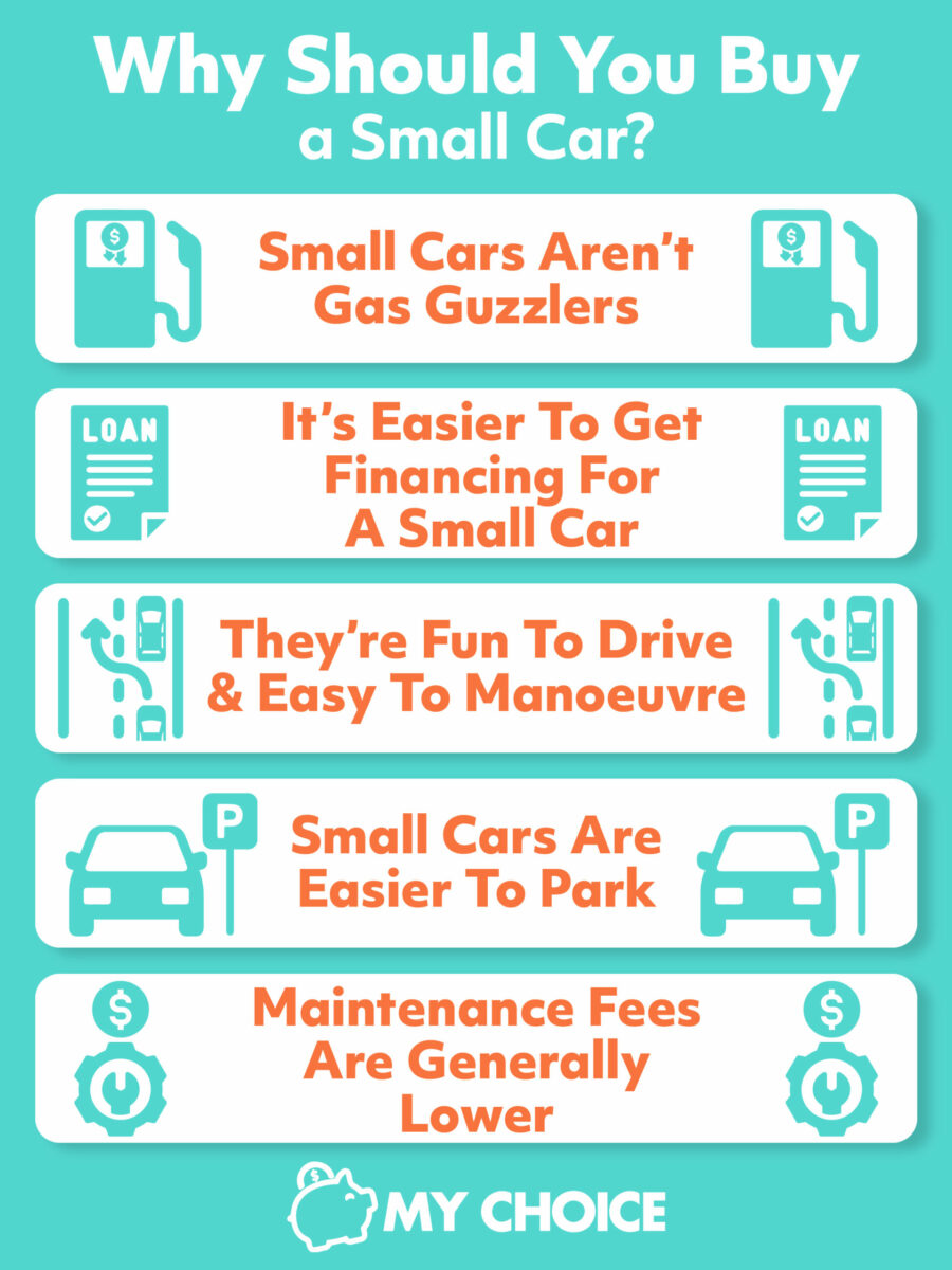 Why should you buy a small car infographic