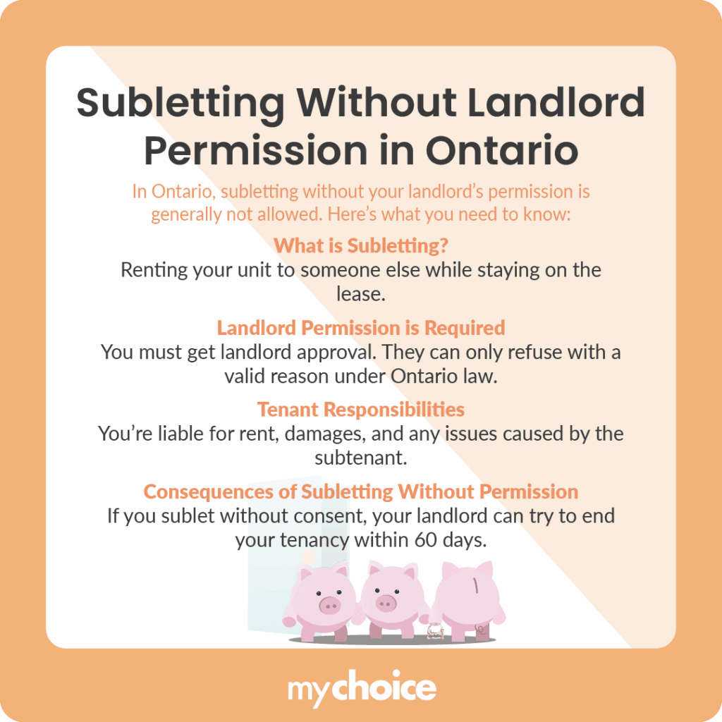 Subletting Without Landlord Permission in Ontario