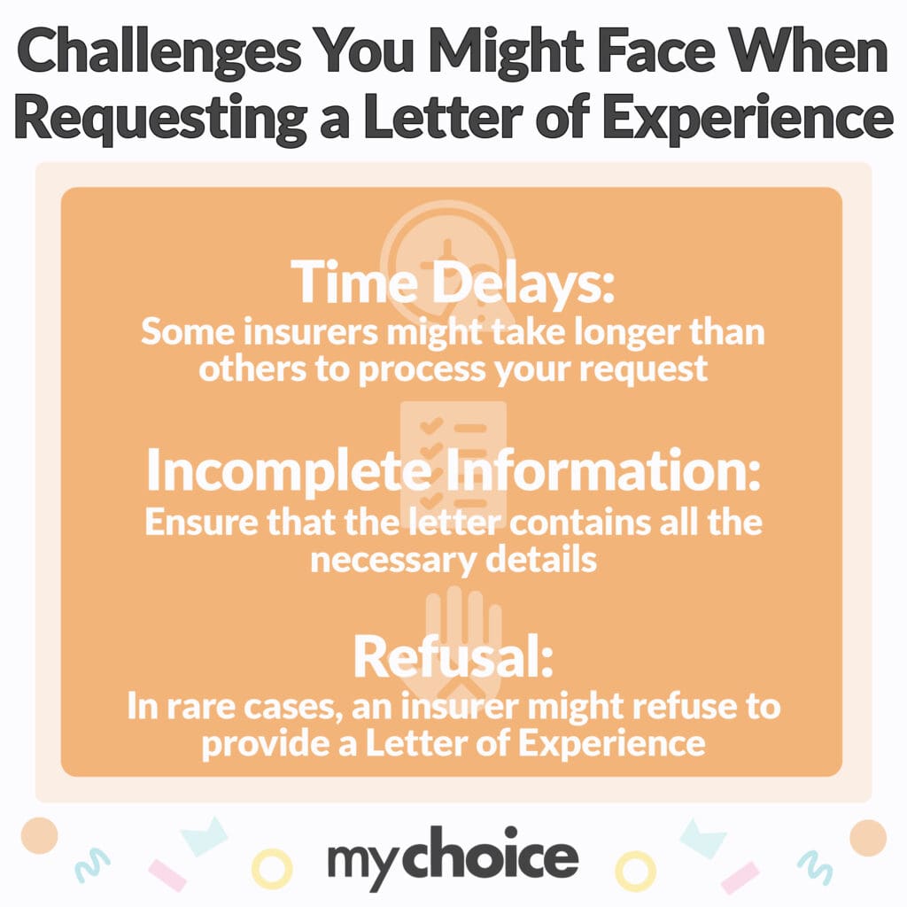 How do I get a letter of experience for insurance?