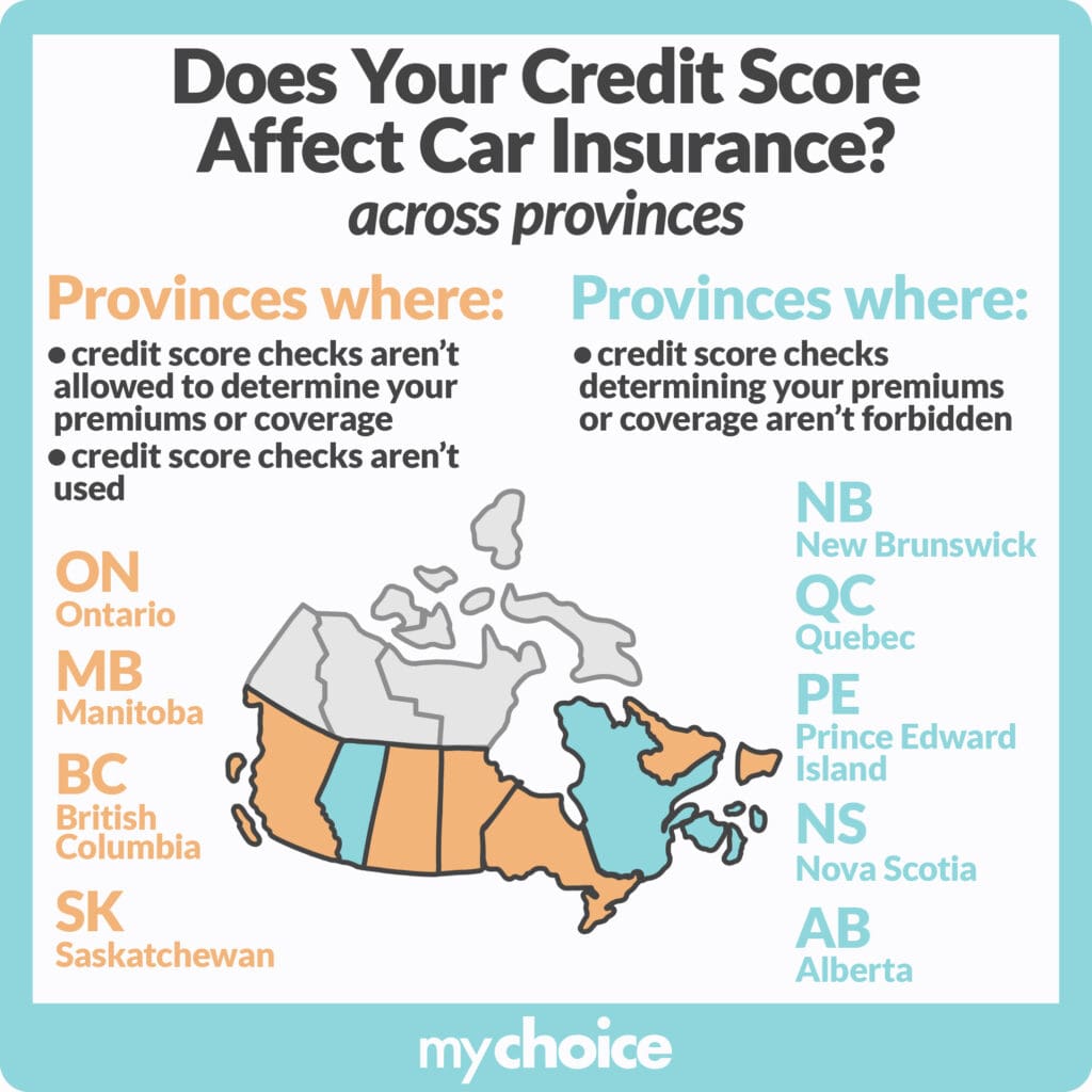 In Which Provinces Your Credit Score Affects and Doesn't Affect Car Insurance