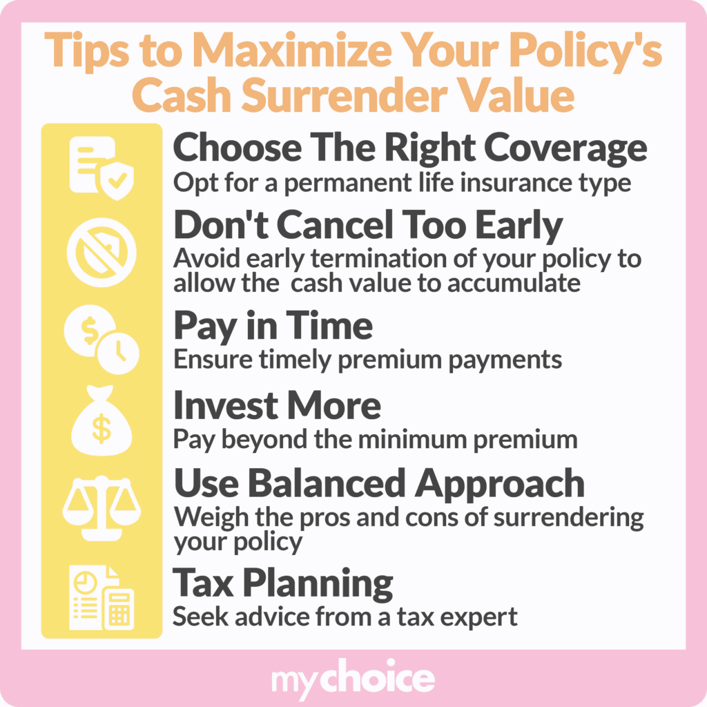 Tips to maximize your policy's cash surrender value